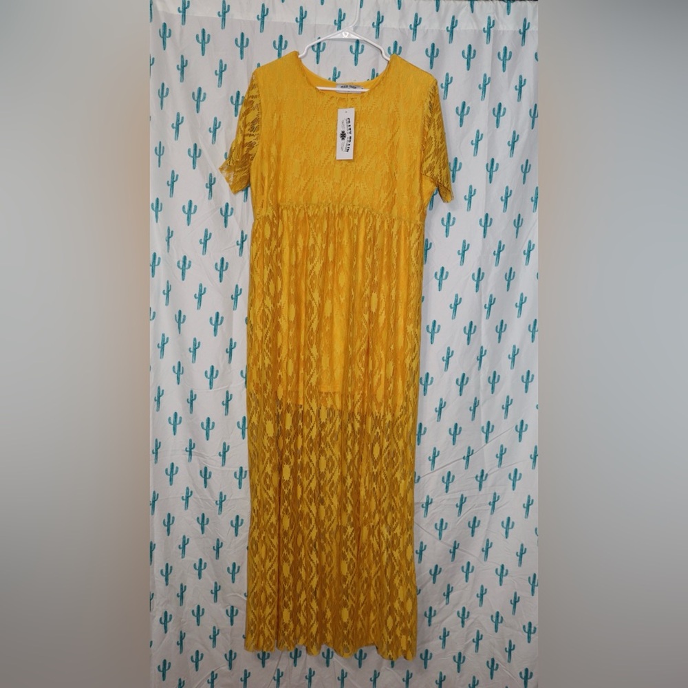 Crazy train lace maxi dress